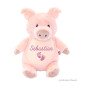 Preview: Stofftier Schwein bestickt mit Namen